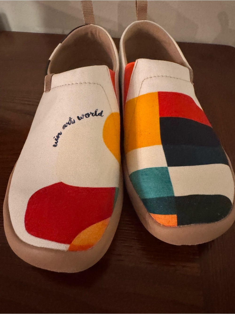 UIN Canvas Slip-On Women’s Shoes in Multicolor Abstract Print
